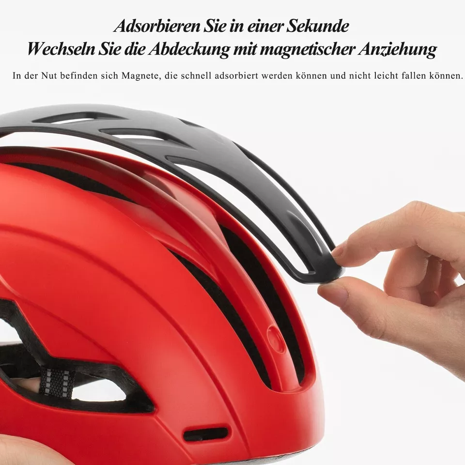 ROCKBROS casco de bicicleta casco de bicicleta con cubierta magnética extraíble casco MTB - Imagen 7