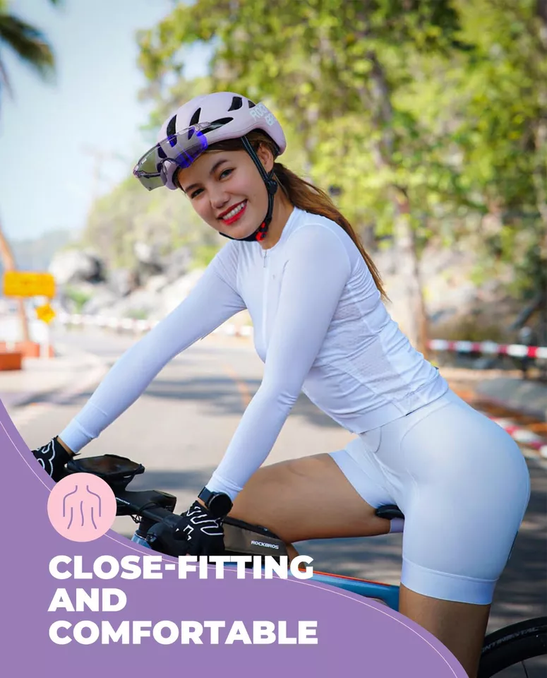 Camiseta de ciclismo ROCKBROS TVI ropa de bicicleta de manga larga transpirable para mujer - Imagen 3