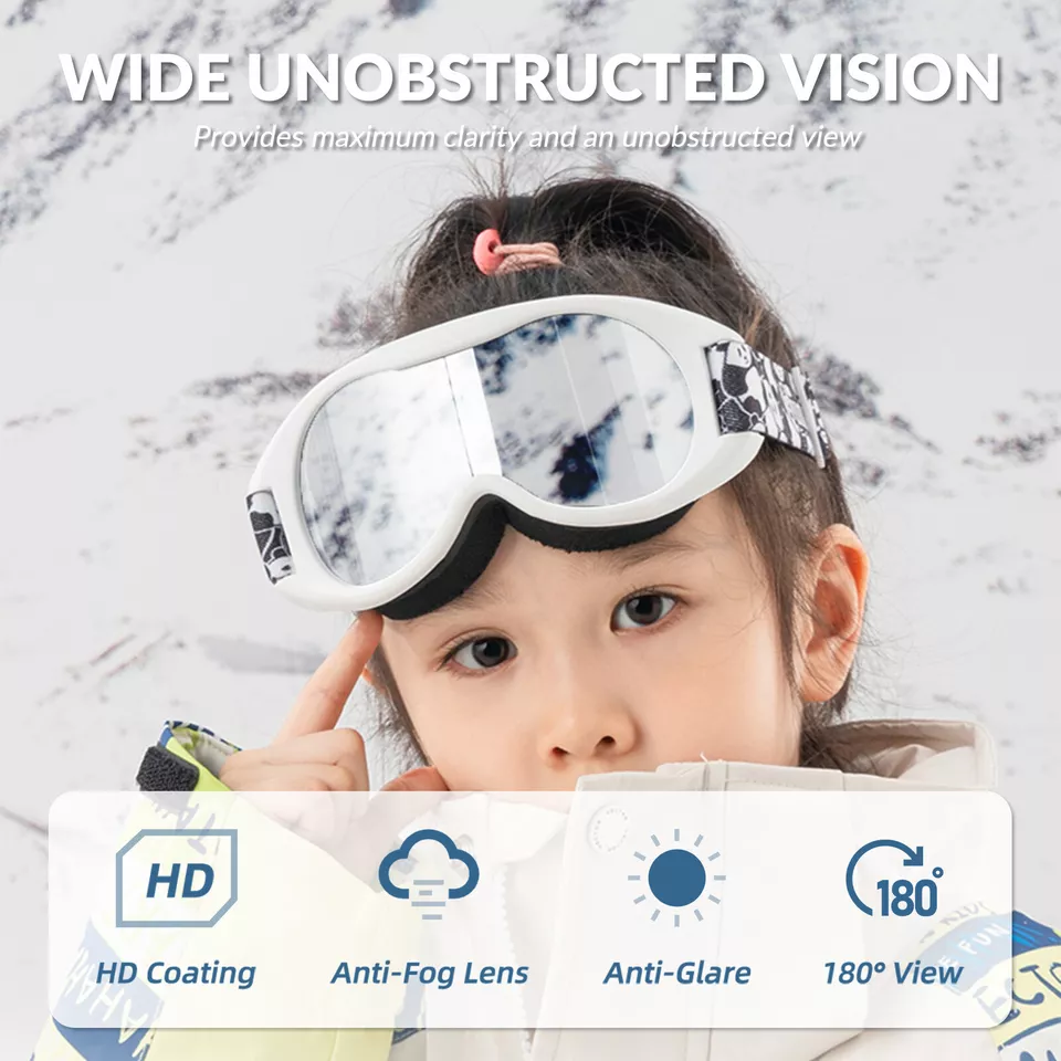 Gafas de esquí Qunature, gafas de snowboard para niños y adultos que usan gafas, antivaho - Imagen 3