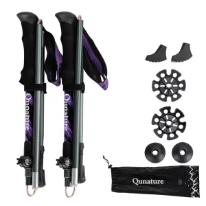 Bastones de trekking Qunature bastones de senderismo 7075 aluminio 130cm