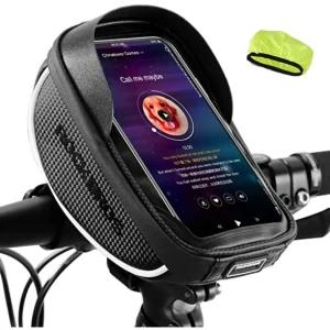 ROCKBROS 010-4BK Bolsa de manillar Funda impermeable para teléfono móvil de hasta 6,0 pulgadas