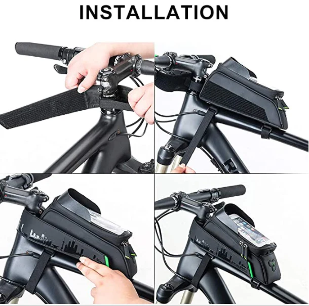 ROCKBROS 029 Bolsa de marco para bicicleta Funda impermeable para teléfono móvil con pantalla táctil de hasta 5.8 pulgadas - Imagen 9