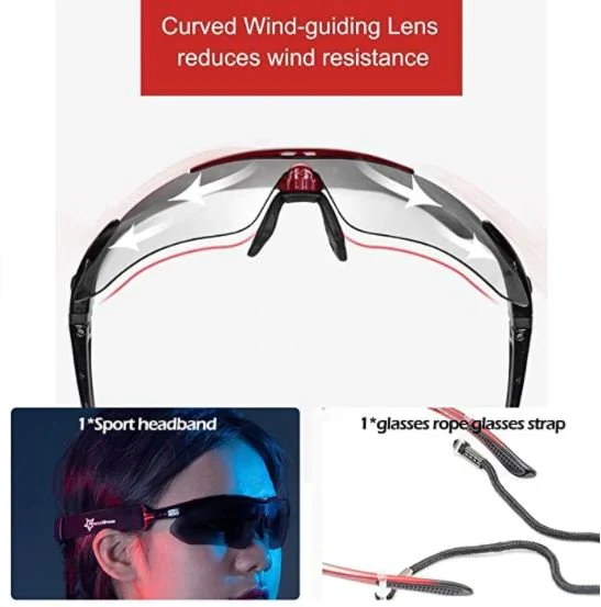 ROCKBROS 10001 Gafas Deportivas Polarizadas con 5 Lentes Intercambiables Gafas de Ciclismo - Imagen 7