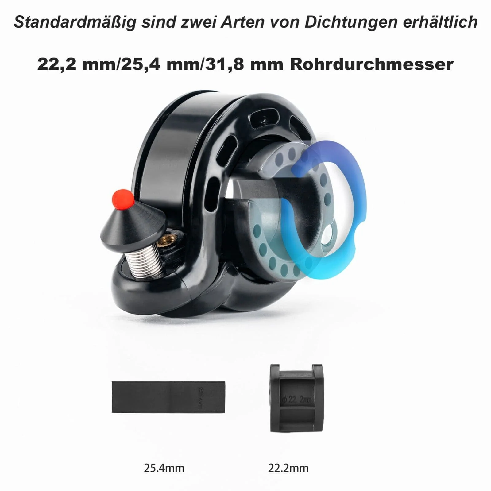 Timbre de bicicleta oculto de 100 dB, resistente a la lluvia y al óxido, ROCKBROS - Imagen 7