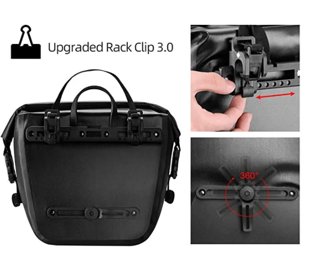 ROCKBROS AS-003-1BK Bolsa de transporte delantera/trasera 12-16L - Imagen 4