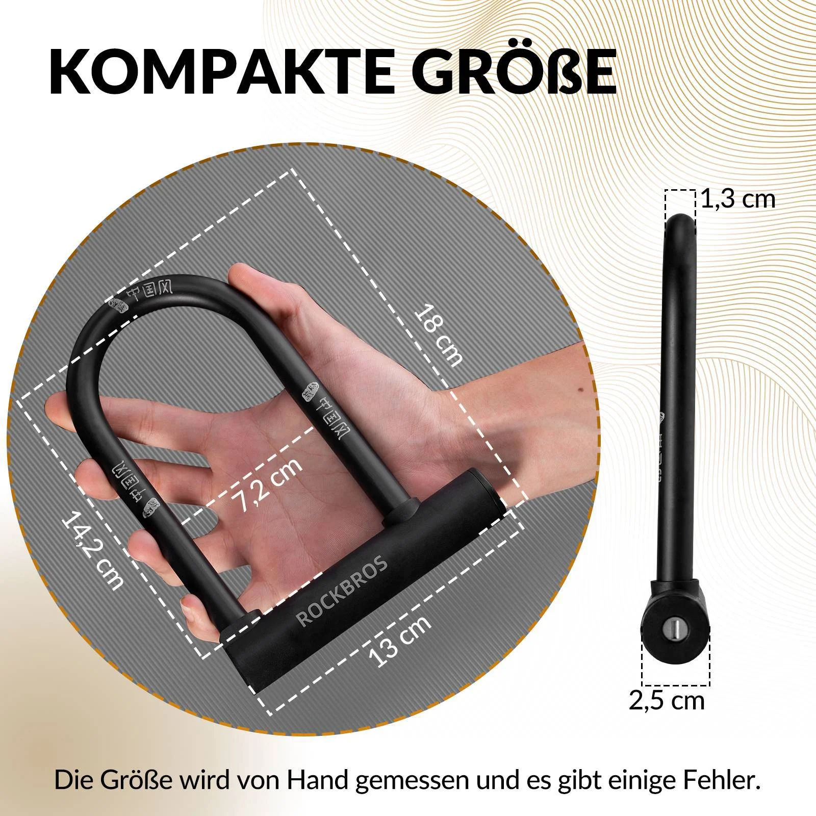 Candado en U para bicicleta de alta seguridad, resistente al agua, ROCKBROS - Imagen 6