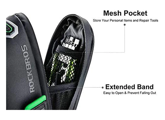 ROCKBROS C27 Bolsa de sillín negra 1L/1.5L con soporte de luz trasera 1L - Imagen 6