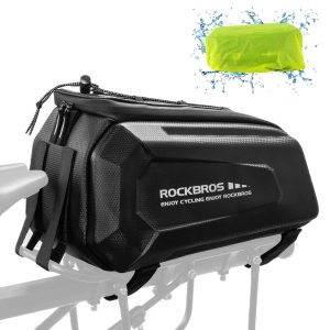 Alforja para bicicleta impermeable ROCKBROS de 9 l con funda para lluvia y correa para el hombro