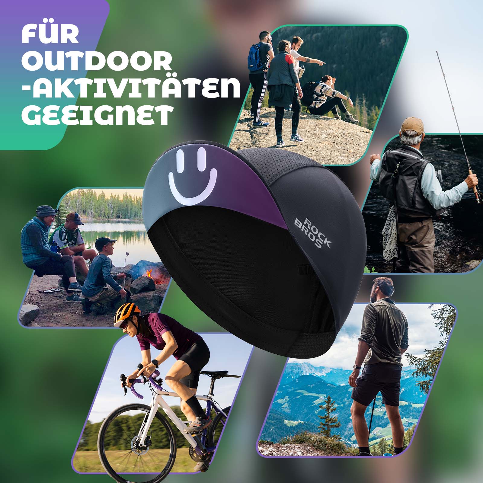 Gorra de ciclismo de verano, antisudor, ligera, unisex, ROCKBROS - Imagen 9