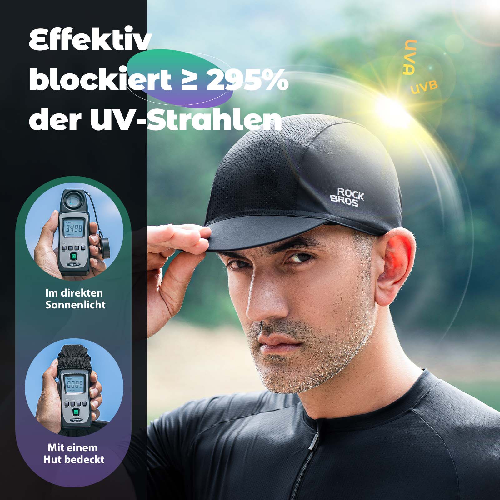 Gorra de ciclismo de verano, antisudor, ligera, unisex, ROCKBROS - Imagen 4