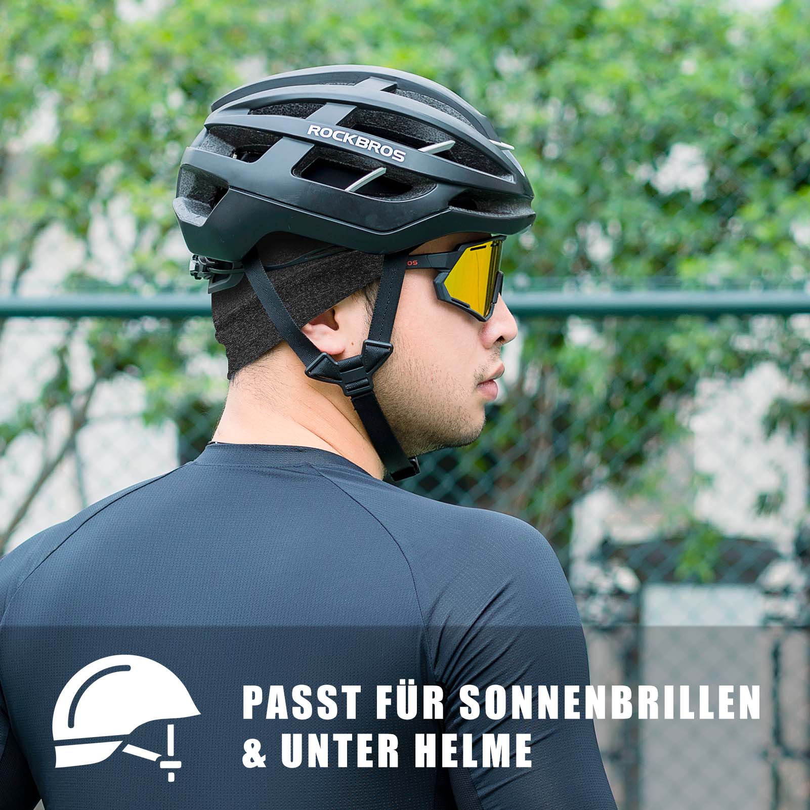 Gorra de ciclismo de verano con protección UV para hombre, talla 50-64 cm, ROCKBROS - Imagen 4