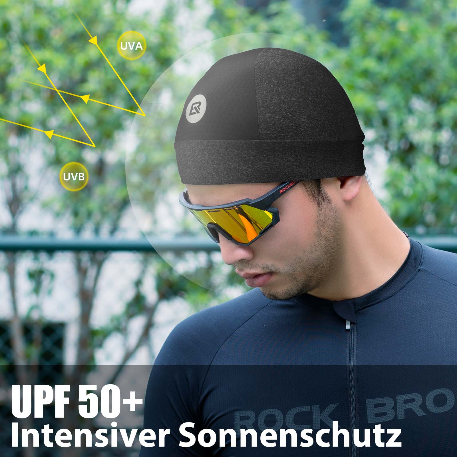 Gorra de ciclismo de verano con protección UV para hombre, talla 50-64 cm, ROCKBROS - Imagen 5