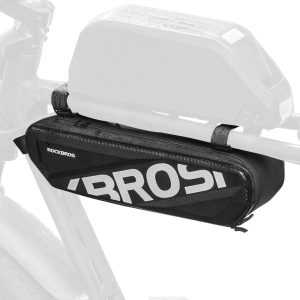 Bolsa para cuadro de bicicleta, impermeable, para tubo superior, 4,5 l, color negro, ROCKBROS