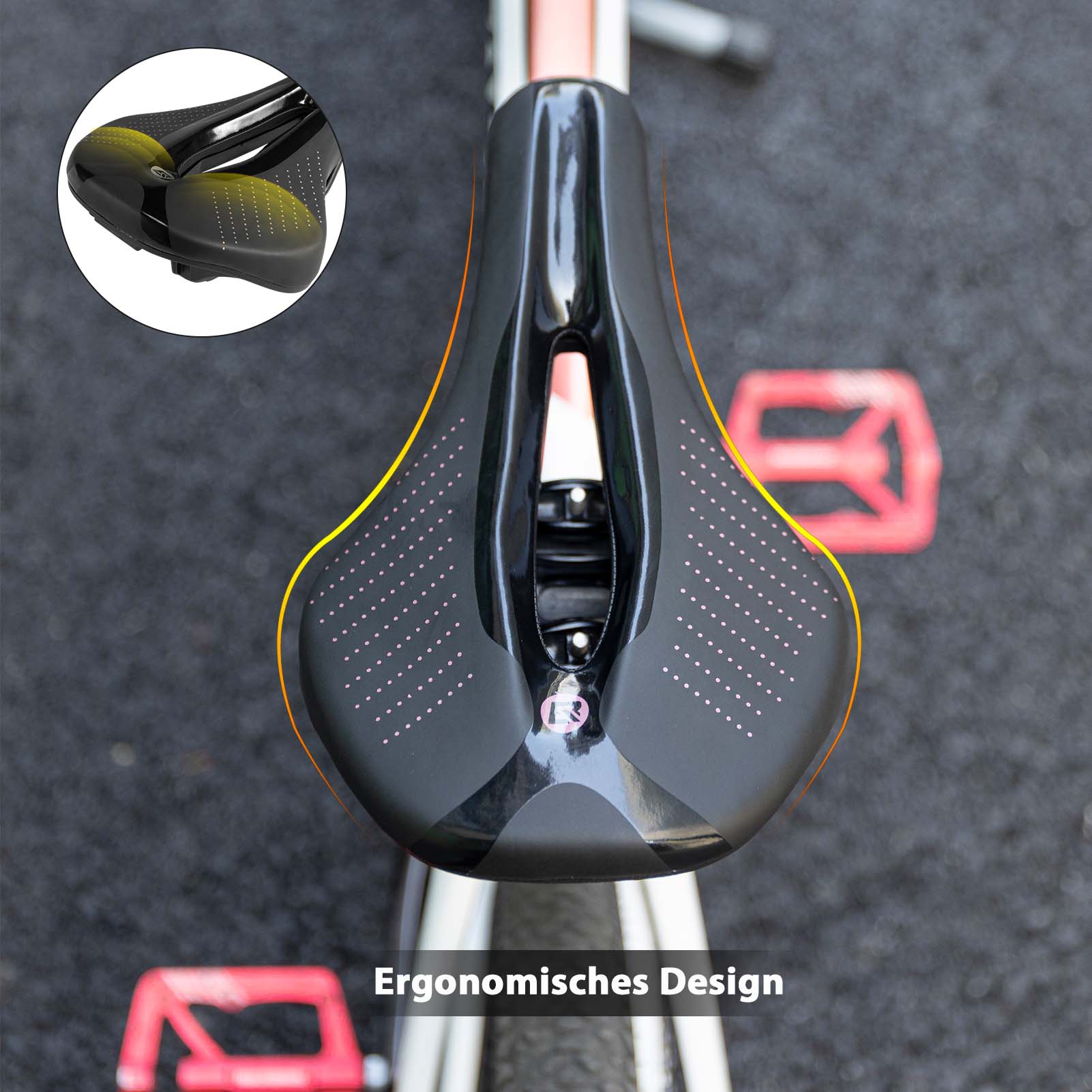 Sillín de bicicleta ergonómico con amortiguación unisex ROCKBROS - Imagen 3