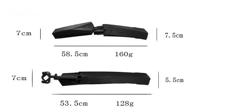 ROCKBROS WS1001 Juego de guardabarros de bicicleta delantero y trasero 26 Pulgadas 4 colores - Imagen 4