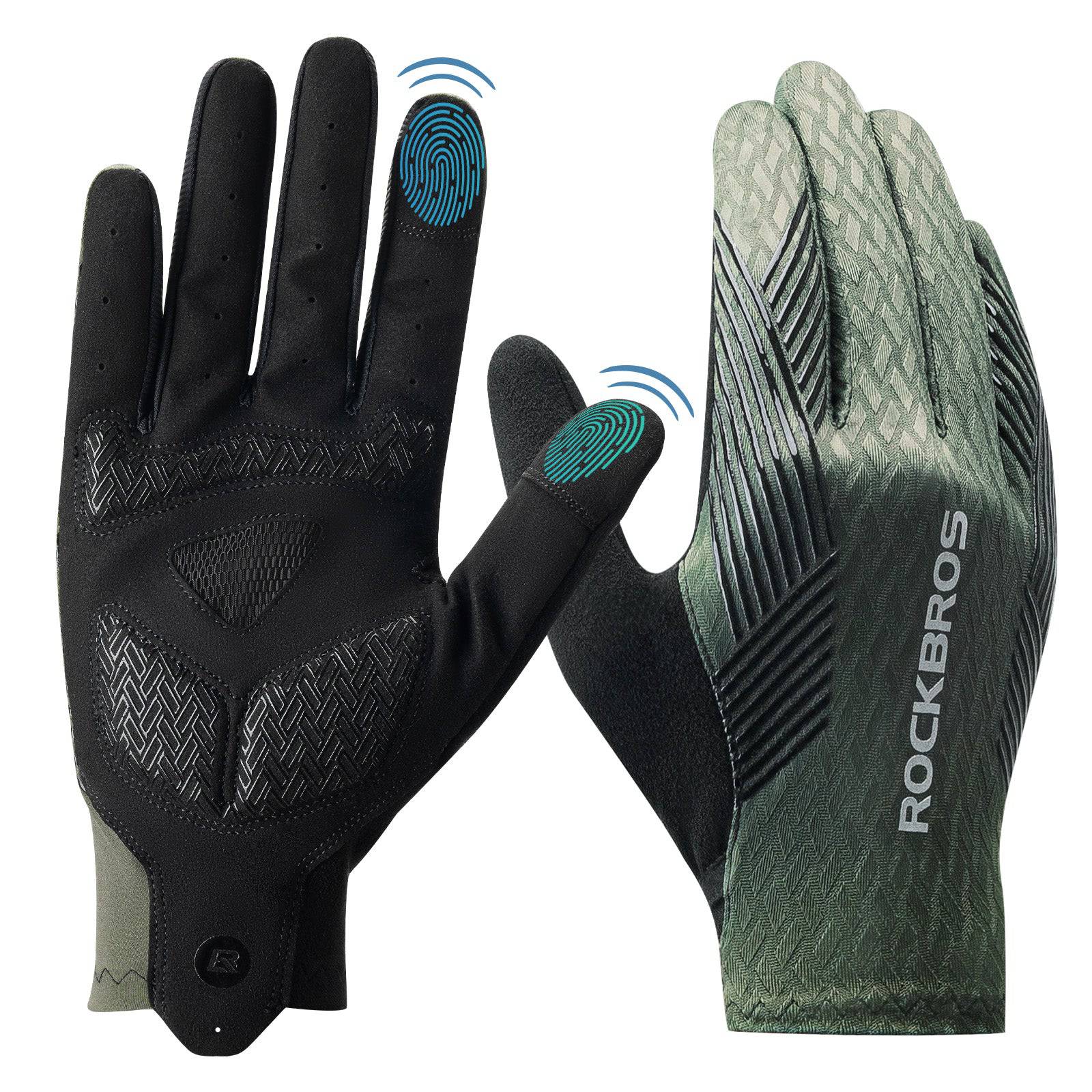 Guantes de ciclismo para mujer/hombre con pantalla táctil antideslizantes finos ROCKBROS - Imagen 3