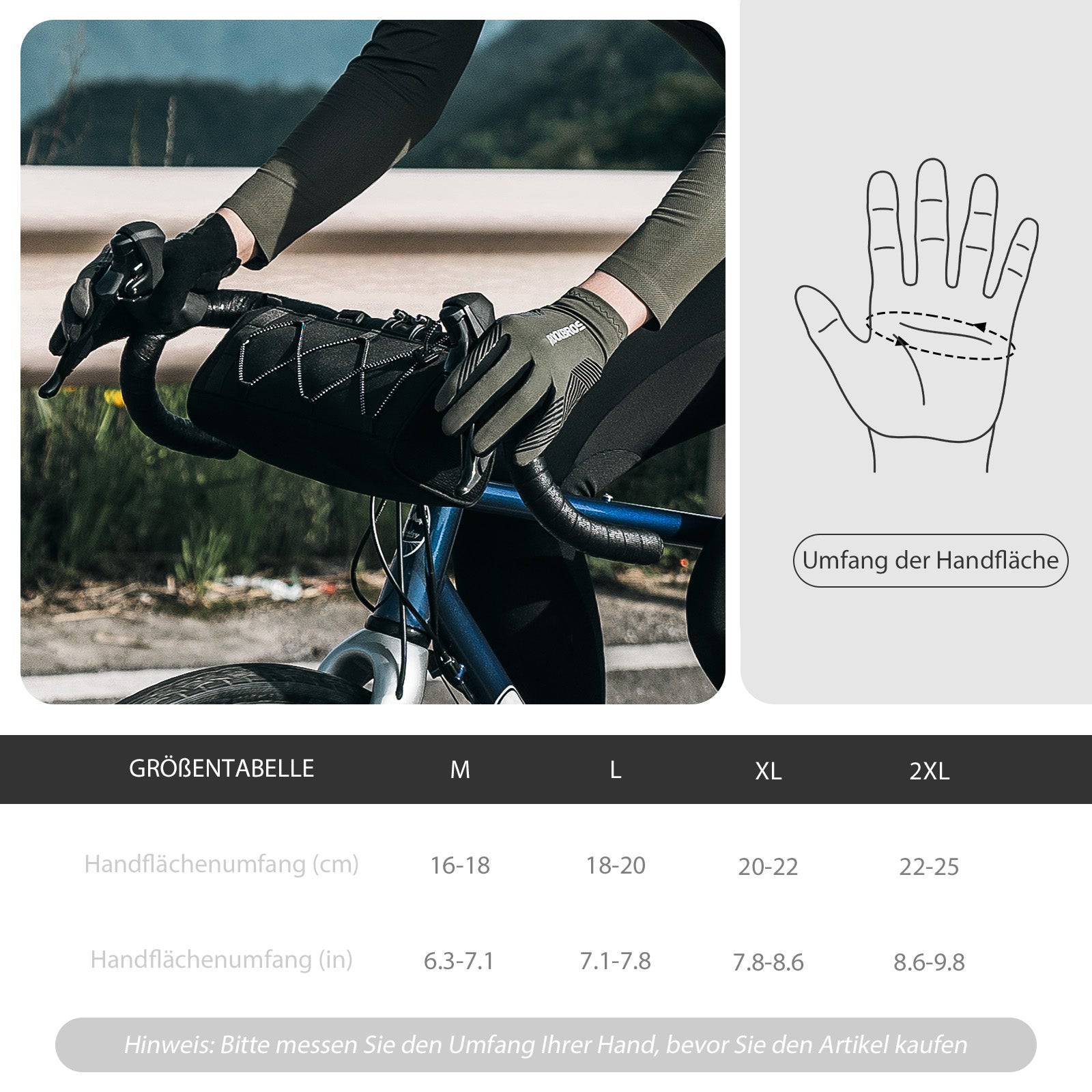 Guantes de ciclismo para mujer/hombre con pantalla táctil antideslizantes finos ROCKBROS - Imagen 8