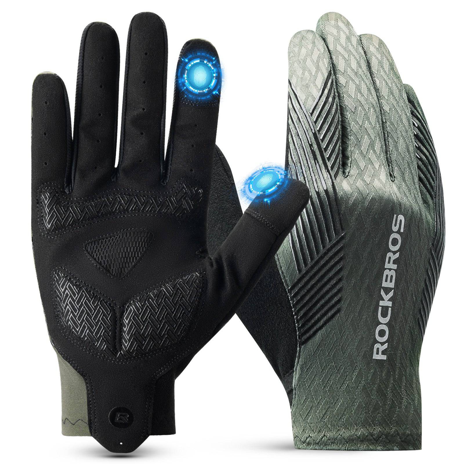 Guantes de ciclismo para mujer/hombre con pantalla táctil antideslizantes finos ROCKBROS