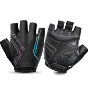 Rockbros Guantes de ciclismo de medio dedo PU + SBR MUJERES / HOMBRES CICLO