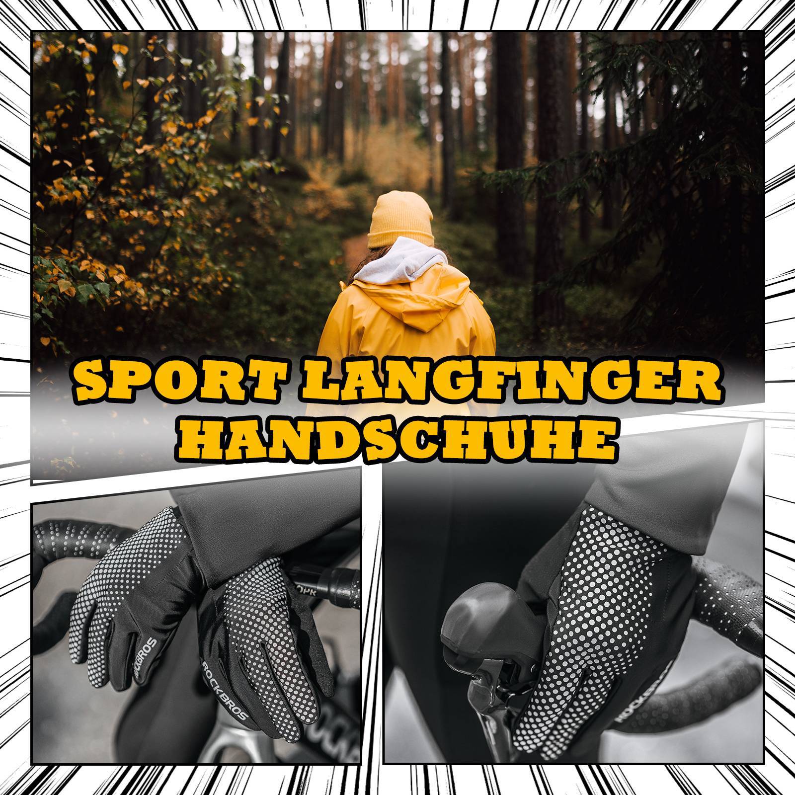 Guantes de ciclismo Pantalla táctil Guantes de ciclismo A prueba de viento ROCKBROS - Imagen 7