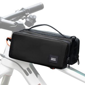 Bolsa para cuadro de bicicleta con correa para el hombro, bolsa para tubo superior ROCKBROS