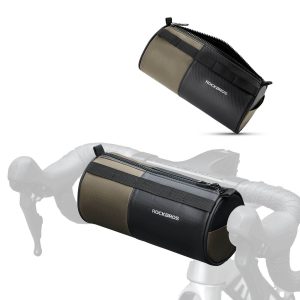 Bolsa de manillar cilíndrica ROCKBROS, 1,7 l, con correa para el hombro
