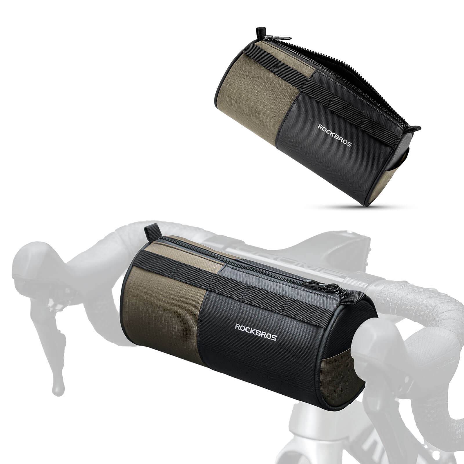 Bolsa de manillar cilíndrica ROCKBROS, 1,7 l, con correa para el hombro