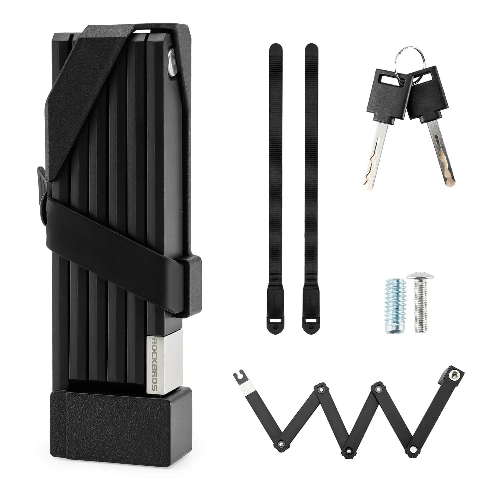 Candado de bicicleta plegable con soporte ROCKBROS - Imagen 2