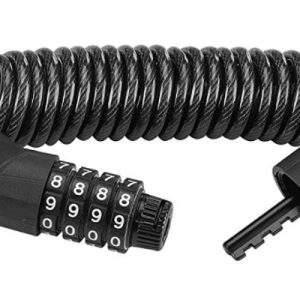 ROCKBROS Bloqueo de cable de acero de casco de Rockbros 150 cm / 4.6 mm de zinc y PVC