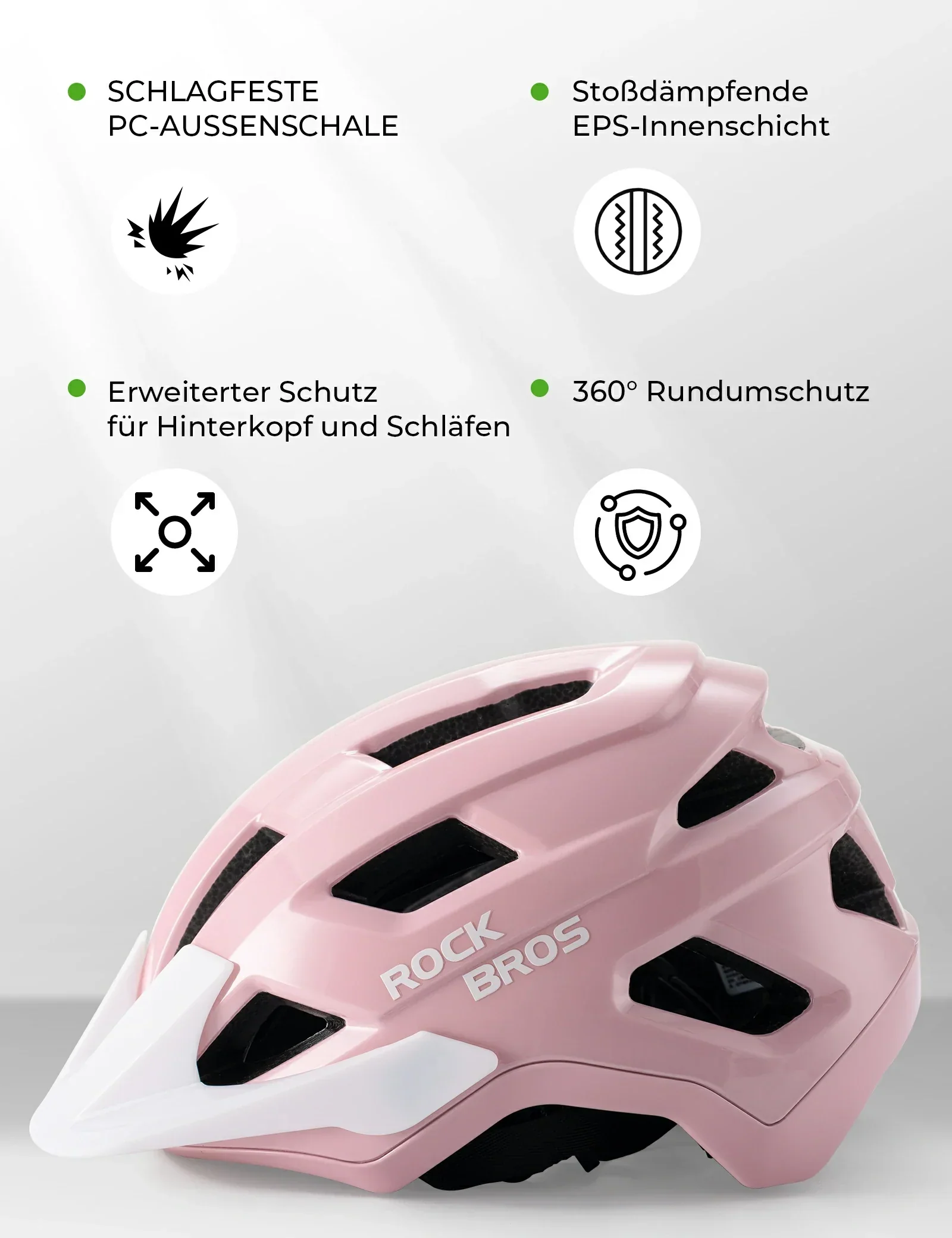 Casco de bicicleta para niños con visera extraíble para MTB, BMX y descenso, ROCKBROS - Imagen 7