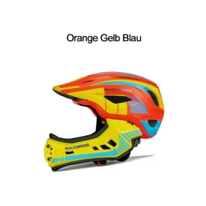 ROCKBROS Casco infantil TT-32S con mentonera desmontable