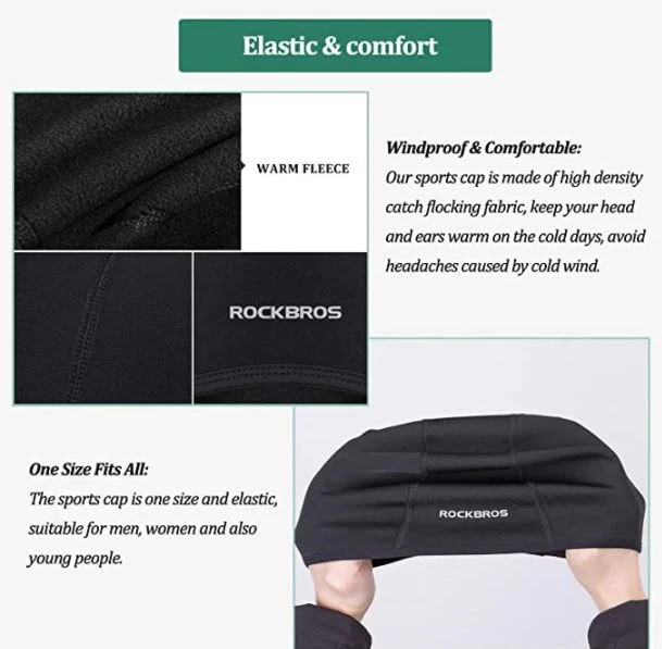 ROCKBROS LF041BK Gorra de ciclismo térmica a prueba de viento 3 piezas. - Imagen 5