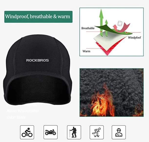 ROCKBROS LF041BK Gorra de ciclismo térmica a prueba de viento - Imagen 3