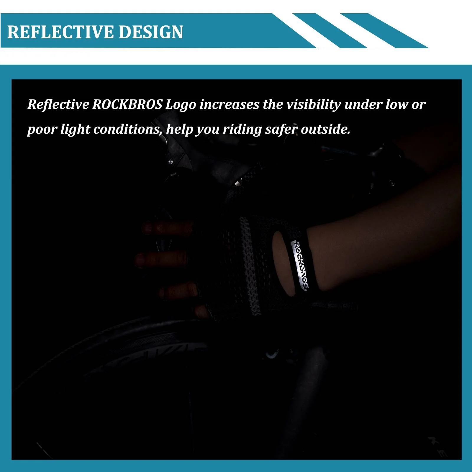 Guantes de ciclismo de medio dedo, guantes de entrenamiento universales, ROCKBROS - Imagen 5