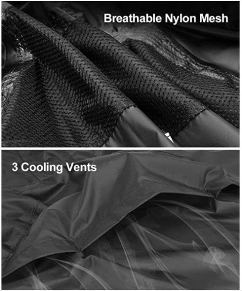 Rockbros Chaqueta de lluvia Impermeable para Hombres Mujeres Unisex Negro - Imagen 6