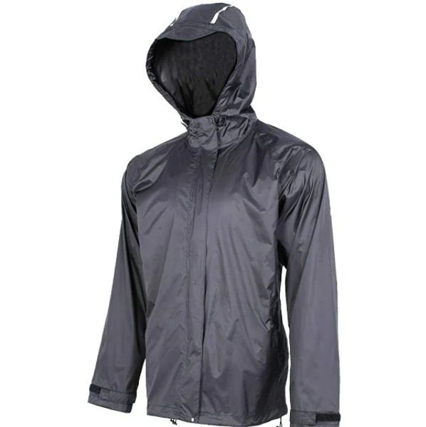 Rockbros Chaqueta de lluvia Impermeable para Hombres Mujeres Unisex Negro