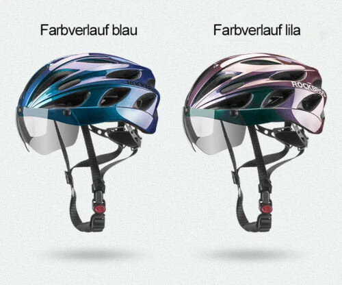 ROCKBROS Casco de ciclismo de competición TT-16-C con gafas - Imagen 4