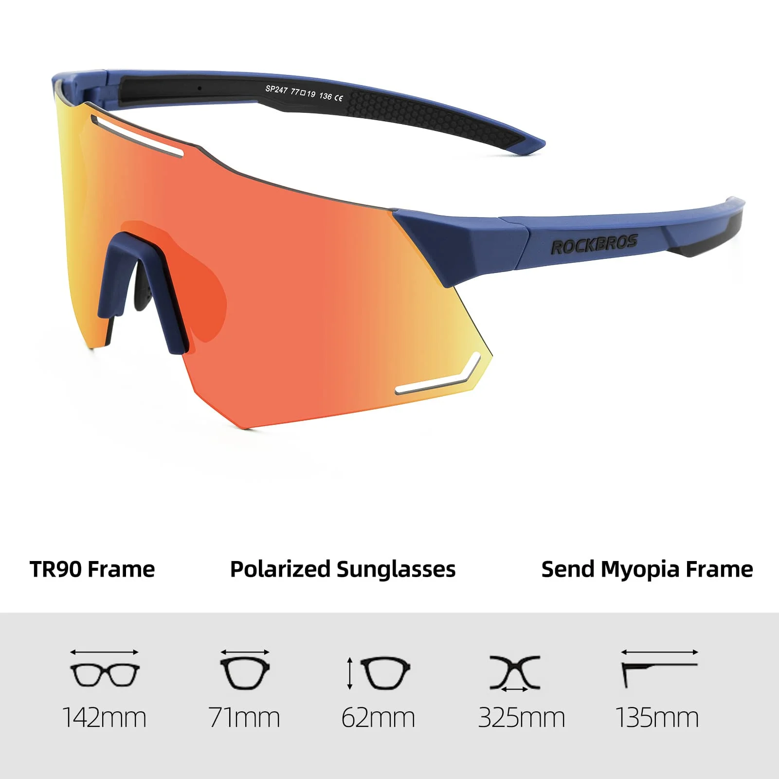 Gafas de sol con protección UV400 para ciclismo, para mujer y hombre, ROCKBROS - Imagen 4