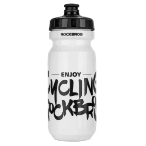 Botella deportiva ROCKBROS de 600 ml fabricada en PP5, suministrada con funda antipolvo.