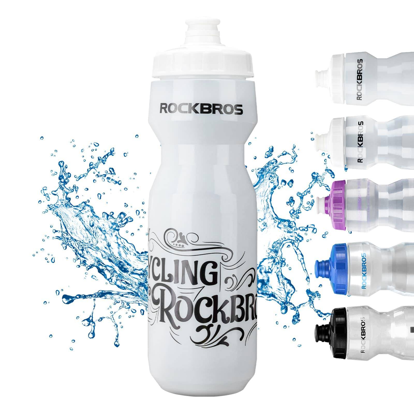 Botella de agua deportiva de 750 ml para bicicleta, sin BPA, ROCKBROS - Imagen 8