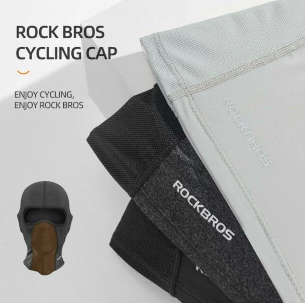 Rockbros Balaclava transpirable Motocicleta Bandana UPF50 + 3 Color Negro/ Gris/ Blanco - Imagen 5