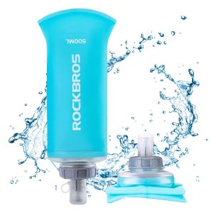 Botella de agua plegable de 500 ml para correr, senderismo y ciclismo ROCKBROS