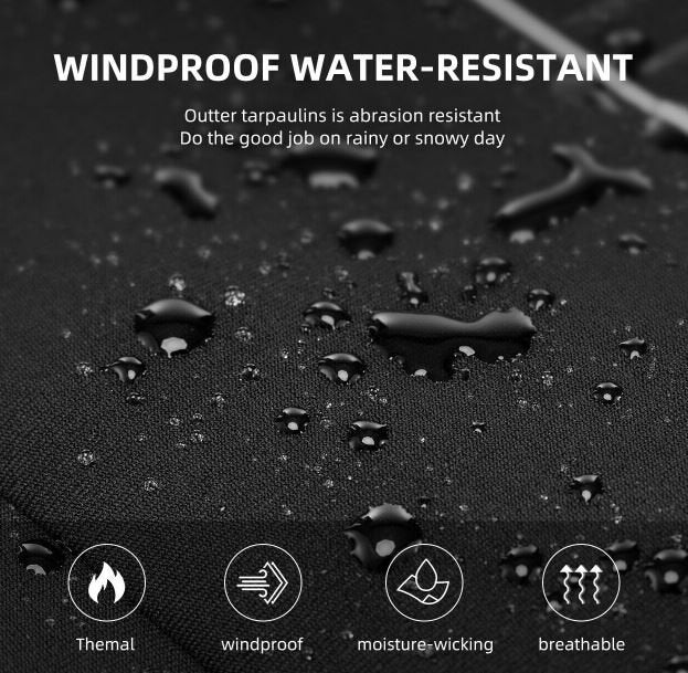 ROCKBROS TT009S Rodilleras 1 Par Calentadores Térmicos Motocicleta Cortavientos S - Imagen 8