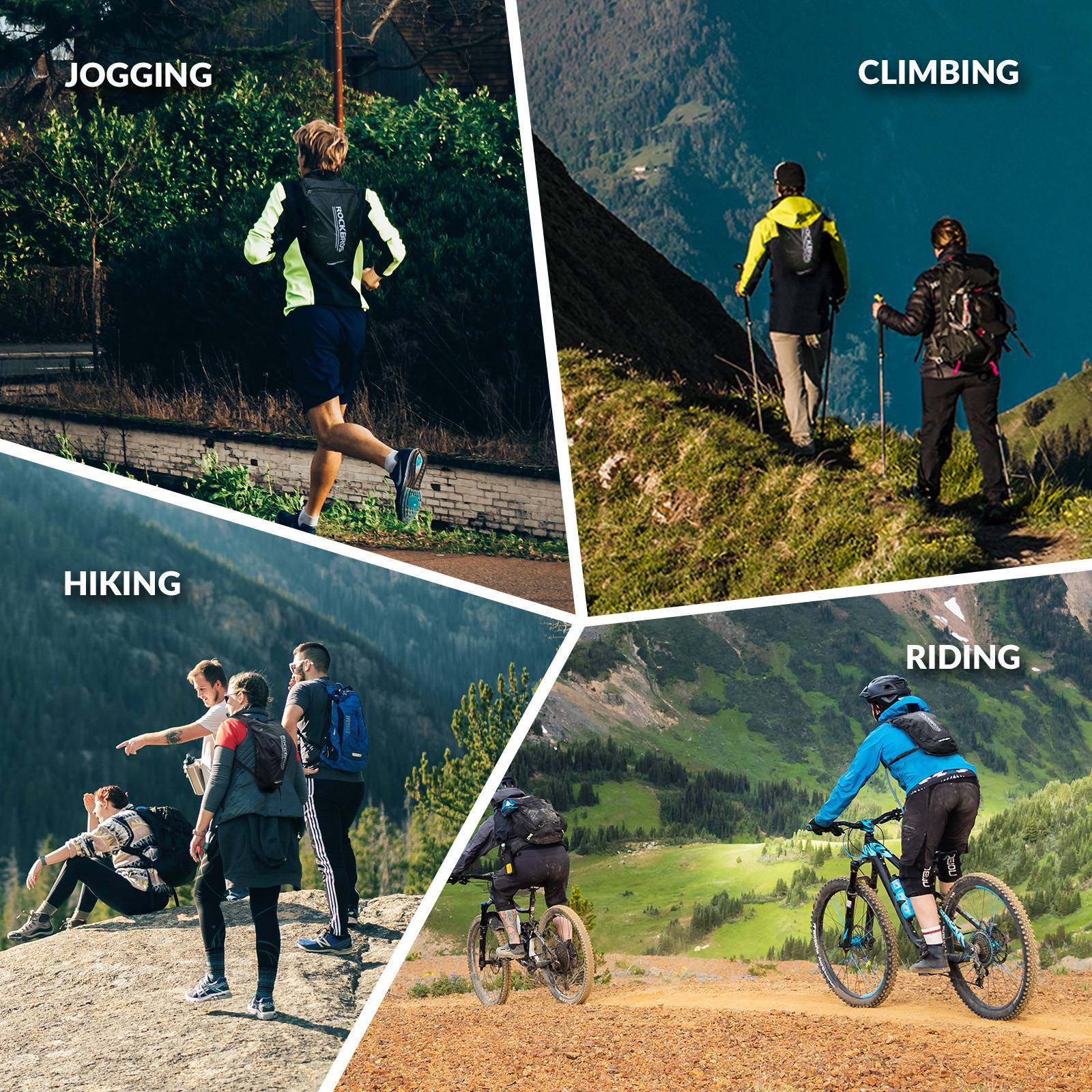 Mochila ultraligera con depósito de hidratación, mochila para bicicleta con sistema de hidratación, 2L, ROCKBROS - Imagen 7