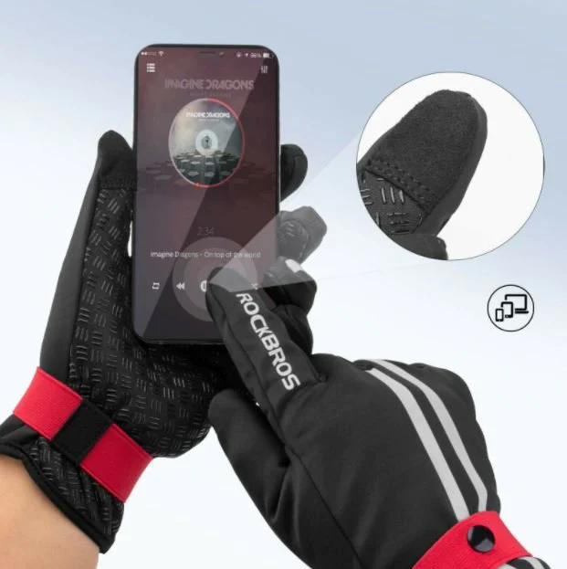 ROCKBROS Guantes Dedos Enteros Ciclismo Guantes Pantalla Táctil Carretera - Imagen 9