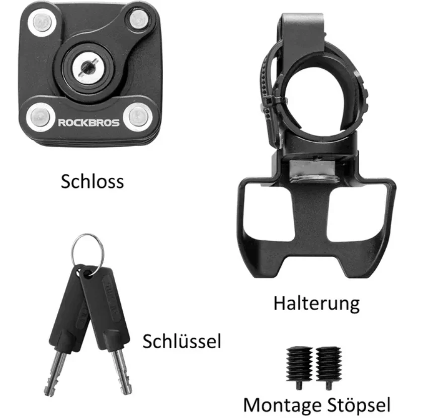 ROCKBROS WD795 Candado de bicicleta plegable antirrobo - Imagen 4