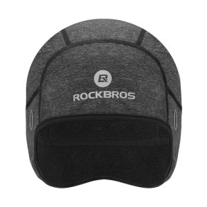 Gorra de ciclismo de invierno, gorra de casco cortavientos con orificios para gafas, ROCKBROS