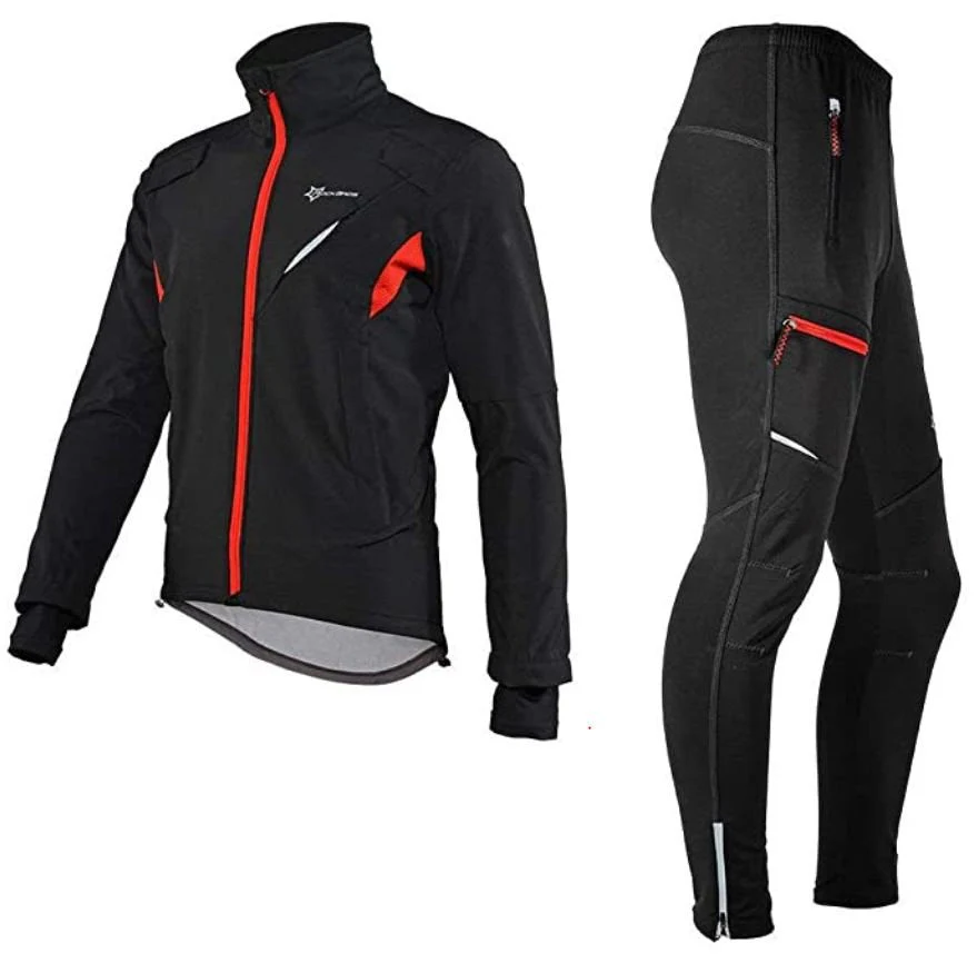 ROCKBROS Ropa ciclista de invierno - Conjunto de pantalón y chaqueta. - Imagen 2