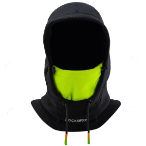 Pasamontañas de forro polar para esquí de invierno, para mujer y hombre, color negro y verde, de ROCKBROS