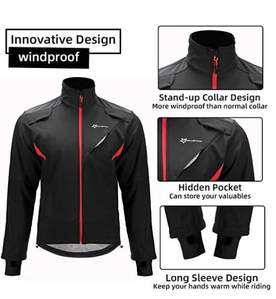 ROCKBROS YPW021 Chaqueta de invierno para ciclismo, impermeable, cortavientos. M-4XL S - Imagen 5